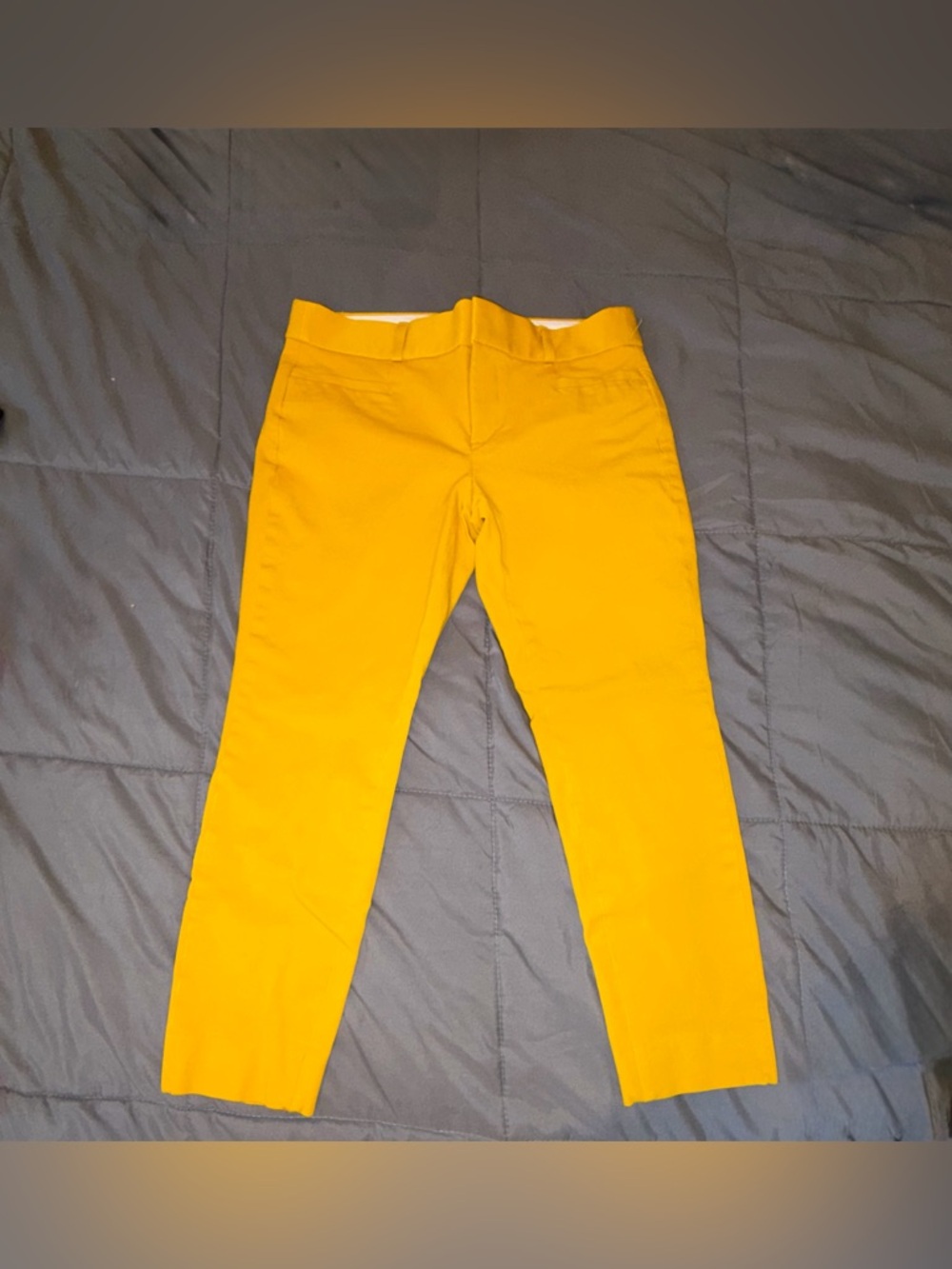 Banana Republic Sloan Crop Pants Yellow Petite 2P Ankle